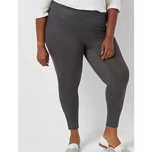 All Worthy Hunter McGrady The Ultimate tall Faux Leather Leggings Gunmetal,5X